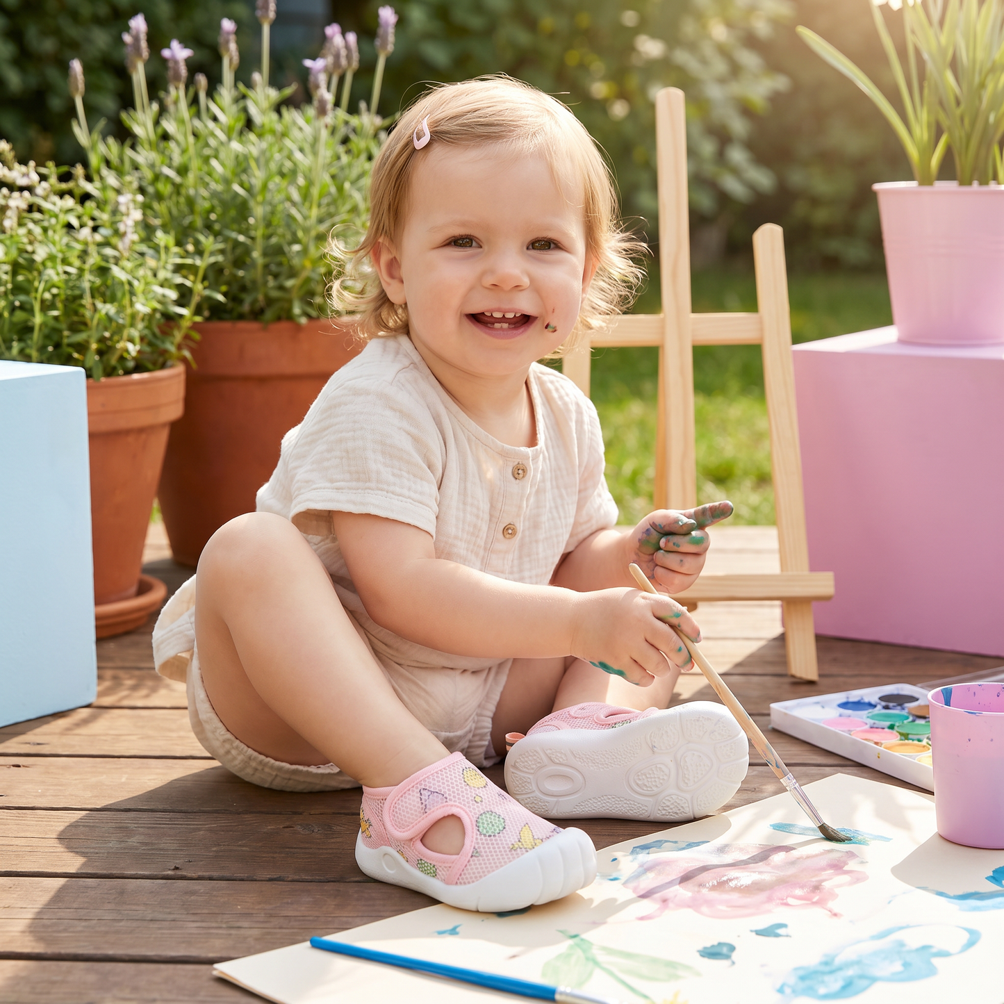 Sommer Babysandalen mit rutschfester Sohle und atumungsaktivem Material