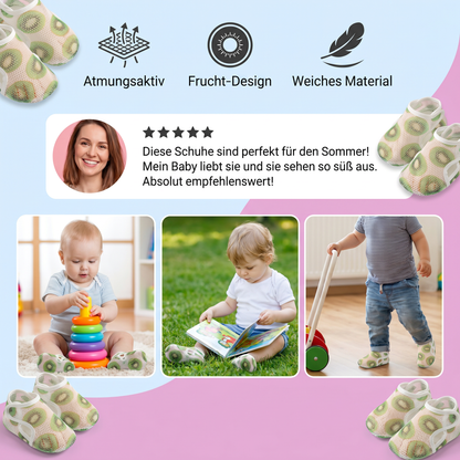 Sommer Babyschuhe aus atmunksaktivem Material im Fruchtdesign