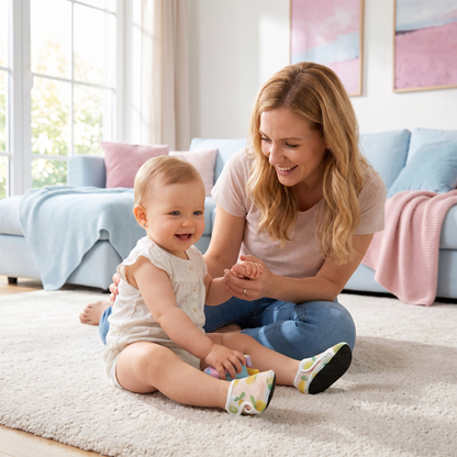 Sommer Babyschuhe aus atmunksaktivem Material im Fruchtdesign