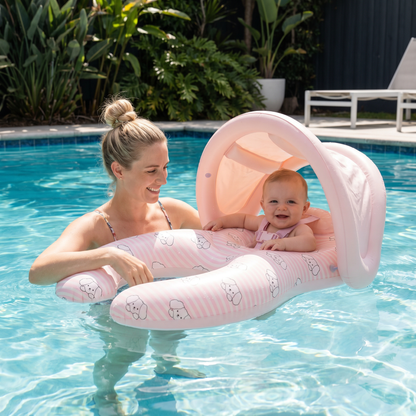 Aufblasbarer Eltern Baby Schwimmring mit Sonnendach