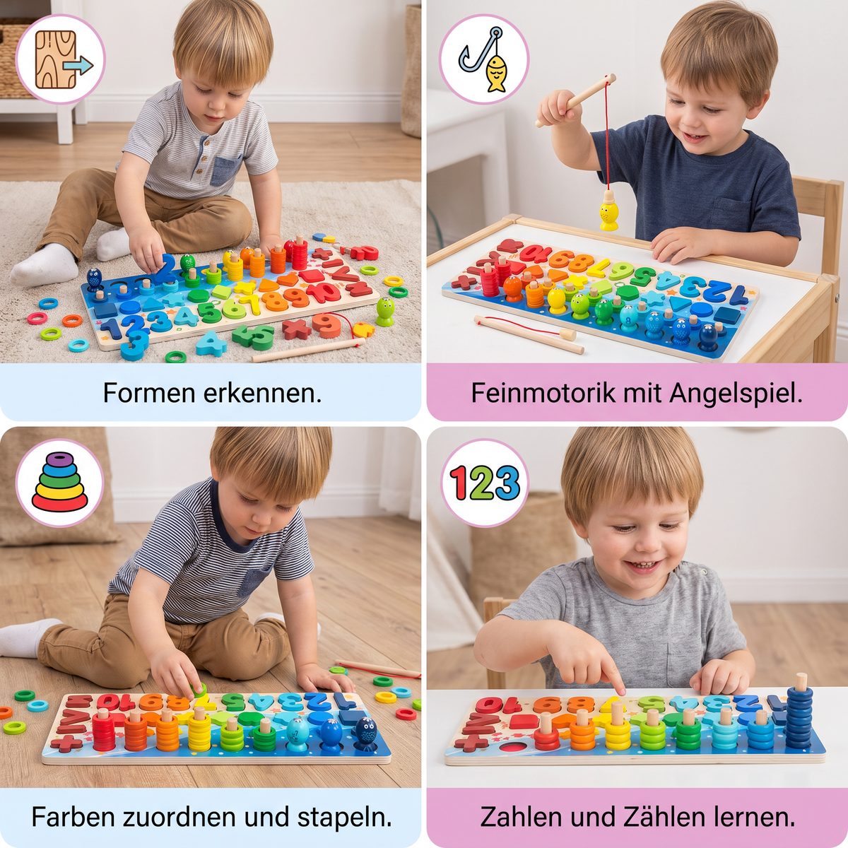 Förderung von Fähigkeiten - Montessori-Holzspielbrett