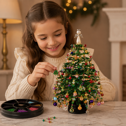 DIY-Bastelset für einen Weihnachtsbaum aus Kristallperlen