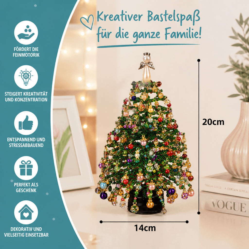 DIY-Bastelset für einen Weihnachtsbaum aus Kristallperlen