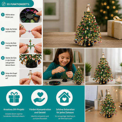 DIY-Bastelset für einen Weihnachtsbaum aus Kristallperlen