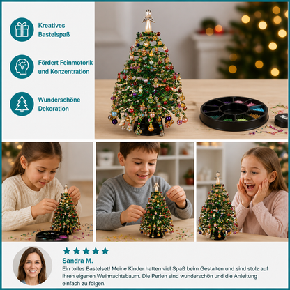 DIY-Bastelset für einen Weihnachtsbaum aus Kristallperlen