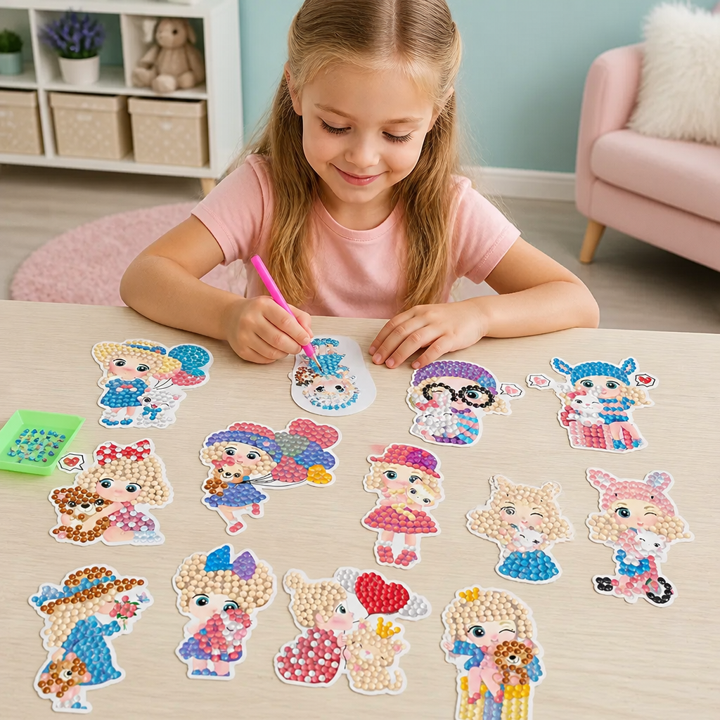 DIY-Diamond-Painting-Sticker-Bastelset für Kinder