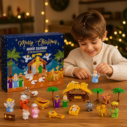 Weihnachtskrippen-Baustein-Adventskalender für Kinder