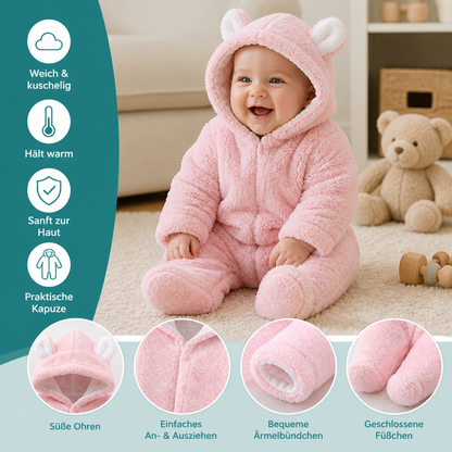 Weicher & kuscheliger Baby-Bären-Overall mit Kapuze