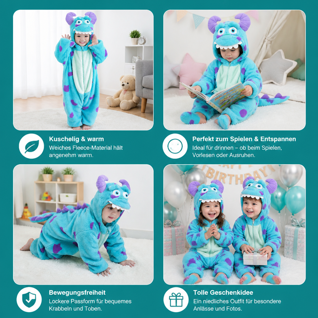 Kuscheliges flauschiges Kostüm für Babys & Kleinkinder