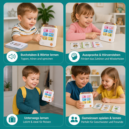 Interaktiver Englisch-Lernkartenleser für Kinder – Pädagogisches Lernspielzeug