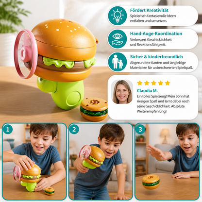 2-in-1 Kreisel & fliegender Spinner mit Starter für Kinder