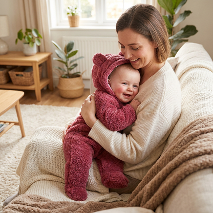 Weicher & kuscheliger Baby-Bären-Overall mit Kapuze