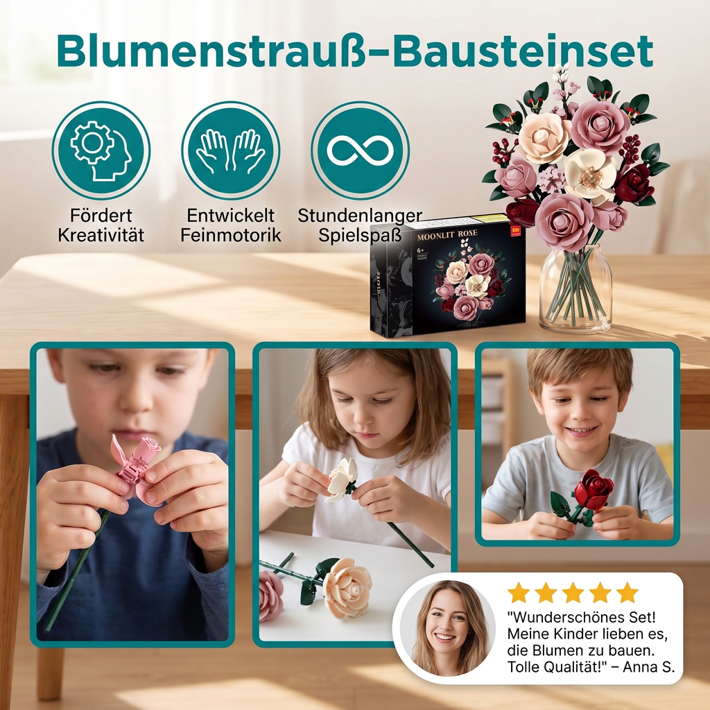 Blumenstrauß-Bausteinset