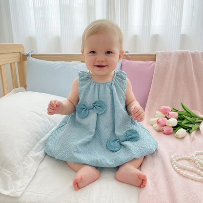Trendiges 2-teiliges Mädchen-Set – Grünes Outfit mit Schleifen-Details
