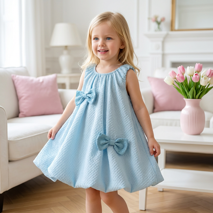 Trendiges 2-teiliges Mädchen-Set – Grünes Outfit mit Schleifen-Details