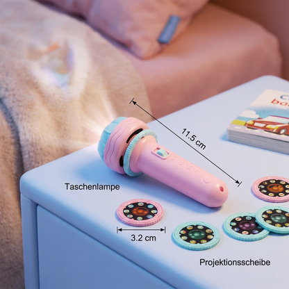 Kinder Projektor Taschenlampe – Gute-Nacht Geschichten & Lernspielzeug
