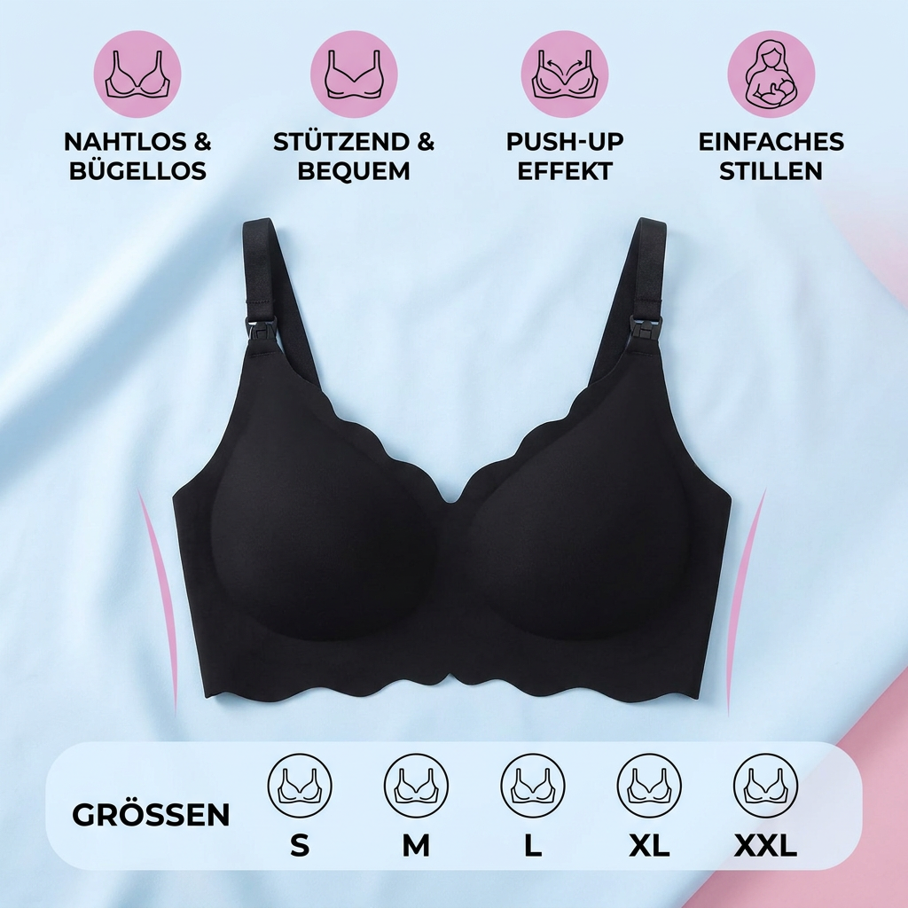 Nahtloser Still- & Umstands-BH – Drahtlos, stützend und bequem mit Push-Up-Effekt