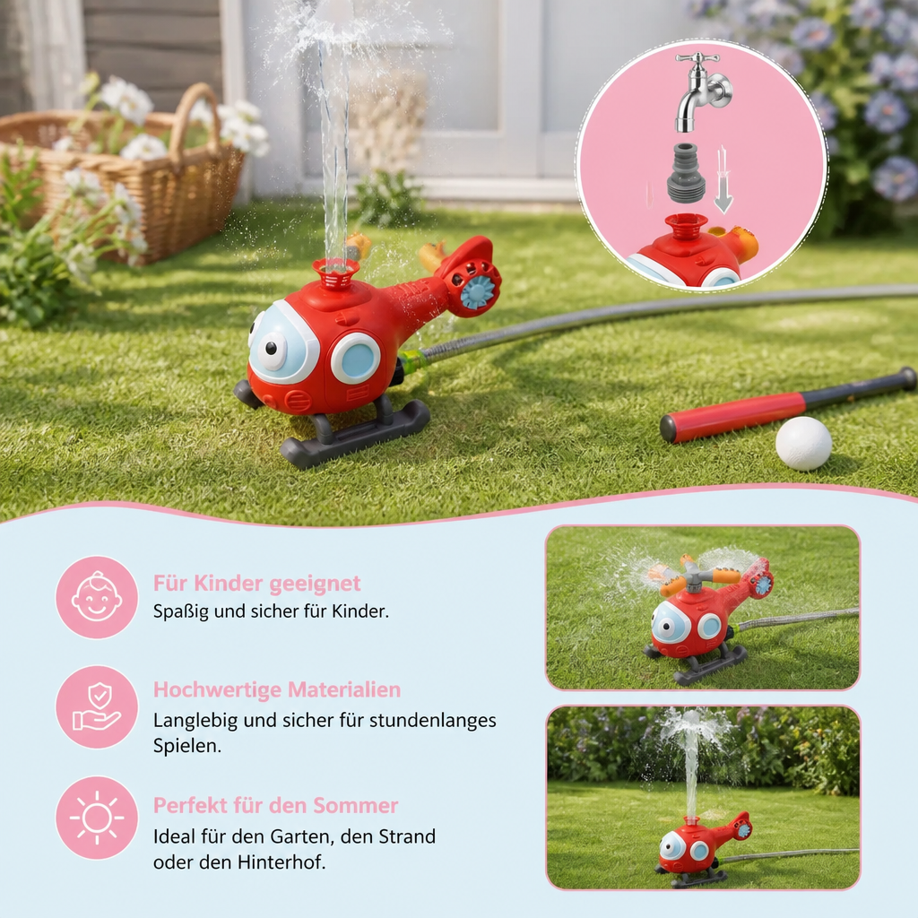 Kinder Baseball Helikopter Wassersprinkler für Outdoor Sommer Spaß
