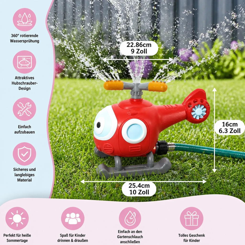 Kinder Baseball Helikopter Wassersprinkler für Outdoor Sommer Spaß
