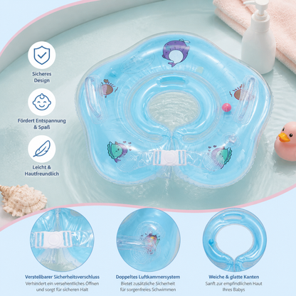 Aufblasbarer Baby Nackenschwimmring mit Doppel-Luftkammer