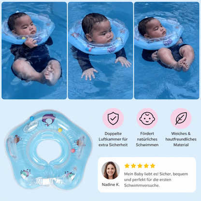 Aufblasbarer Baby Nackenschwimmring mit Doppel-Luftkammer