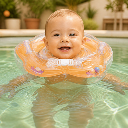 Aufblasbarer Baby Nackenschwimmring mit Doppel-Luftkammer