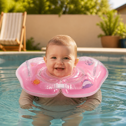 Aufblasbarer Baby Nackenschwimmring mit Doppel-Luftkammer