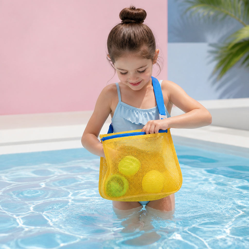 Kinder Netz Strand und Pool Tasche für Spielzeug und Zubehör
