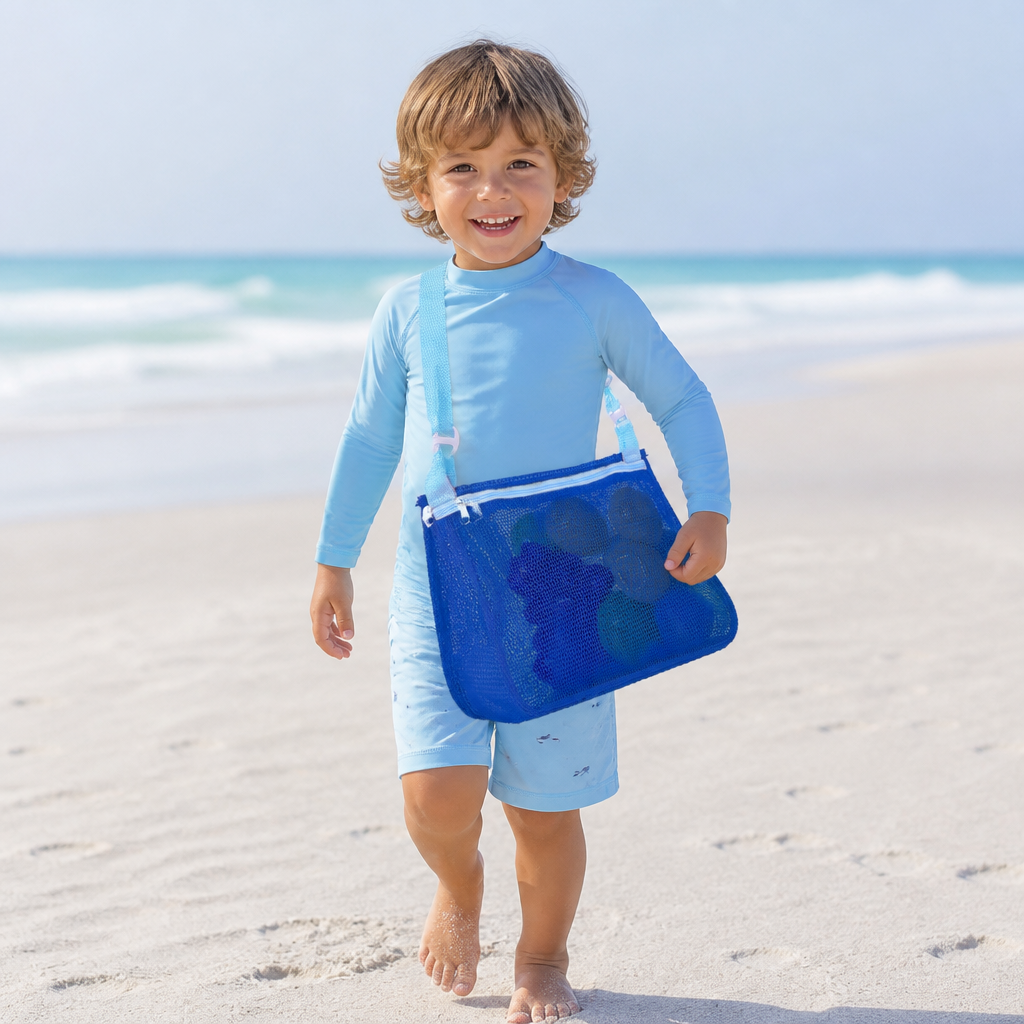Kinder Netz Strand und Pool Tasche für Spielzeug und Zubehör