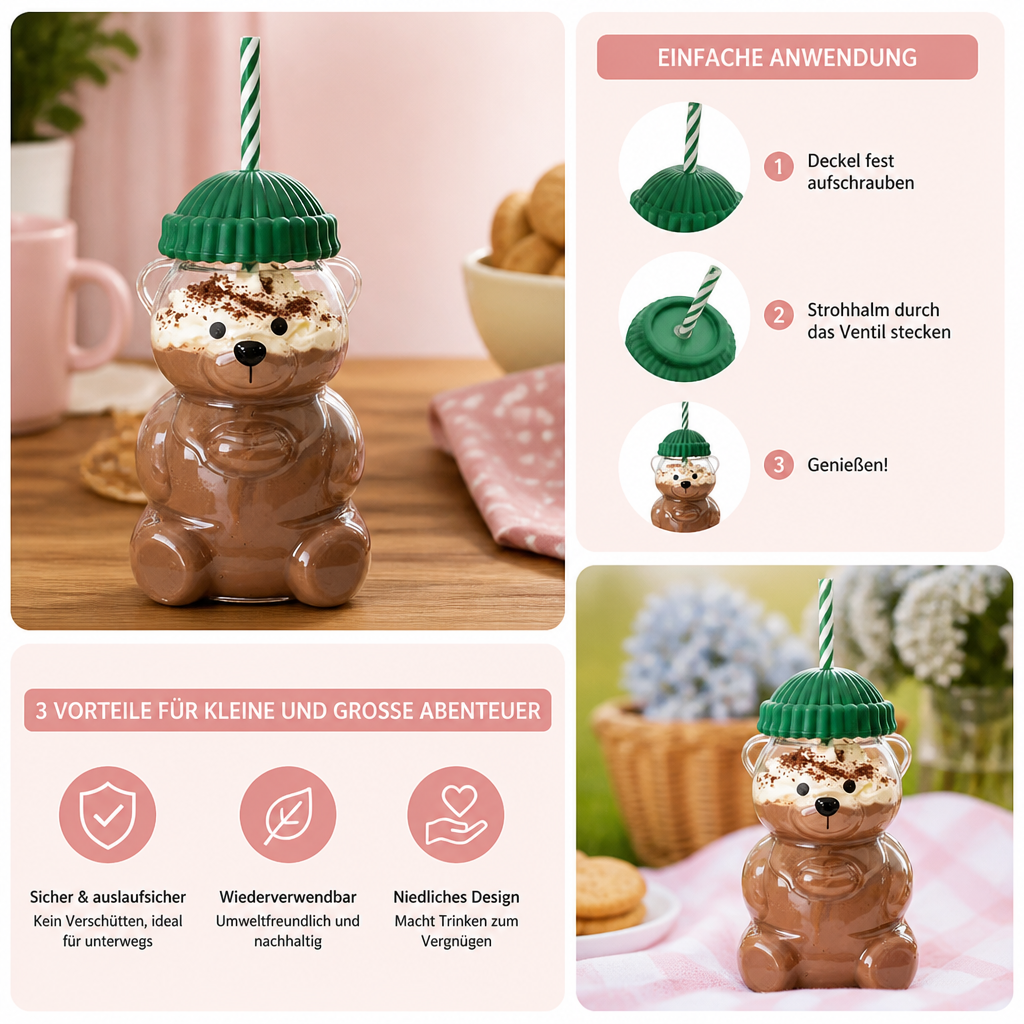 HoneyBear Kinder-Trinkflasche