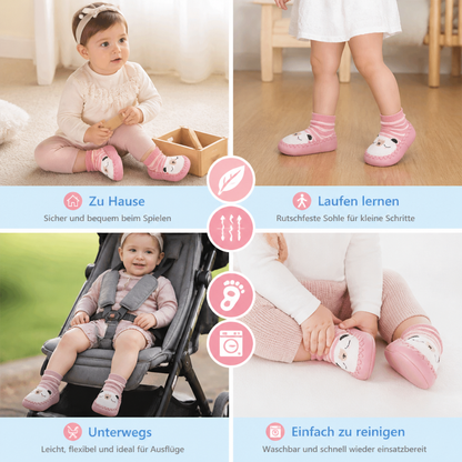 Atmungsaktive Babysocken – Rutschfeste Laufsocken mit weicher Sohle für Säuglinge und Kleinkinder
