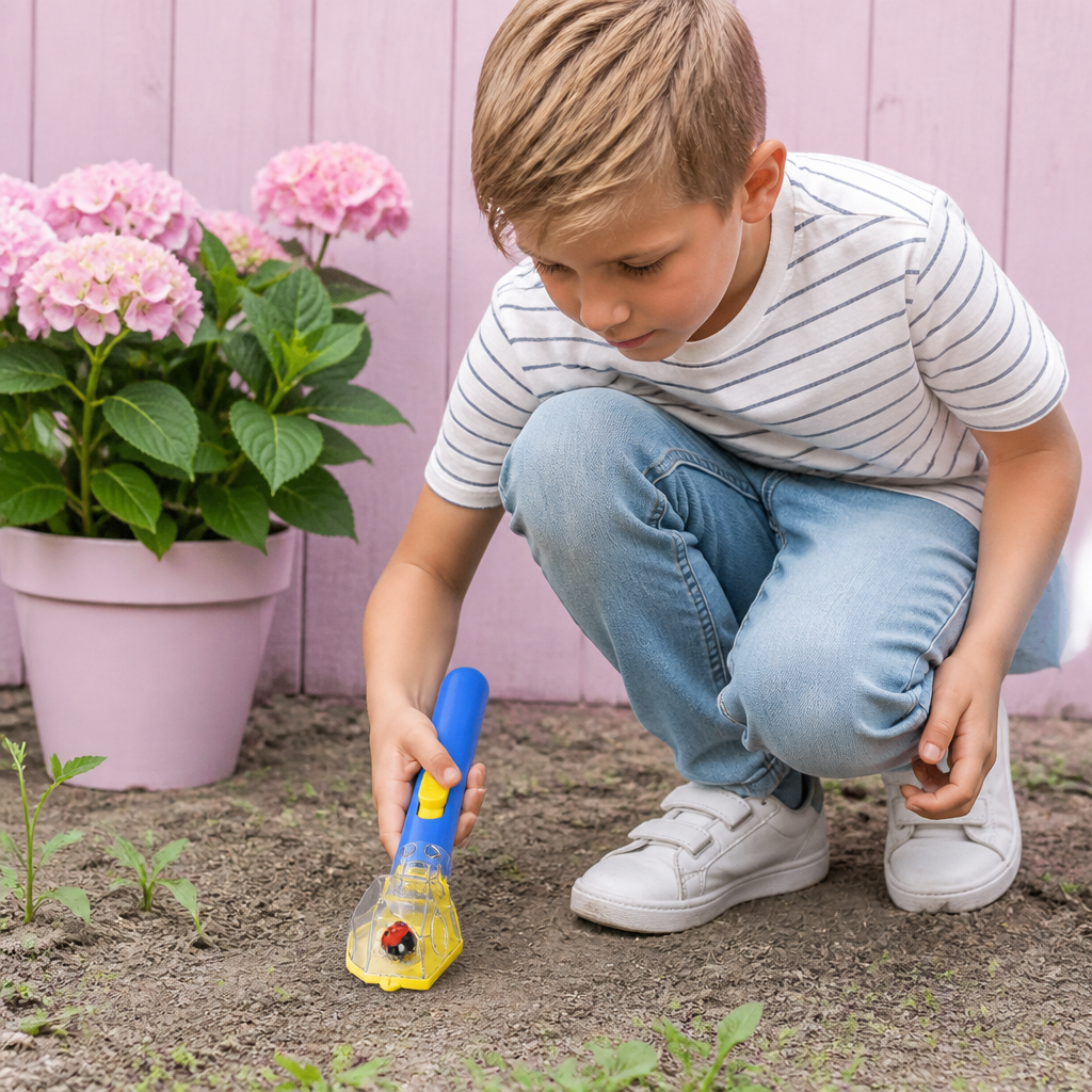 Insektenfanger für Kinder mit 6-facher Lupe – Hilfsmittel zur Insektenbeobachtung für Entdeckungen im Freien