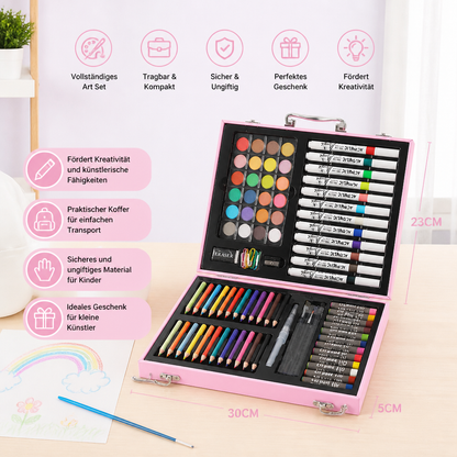 88 Stück Kreativer Malkoffer für kleine Künstler