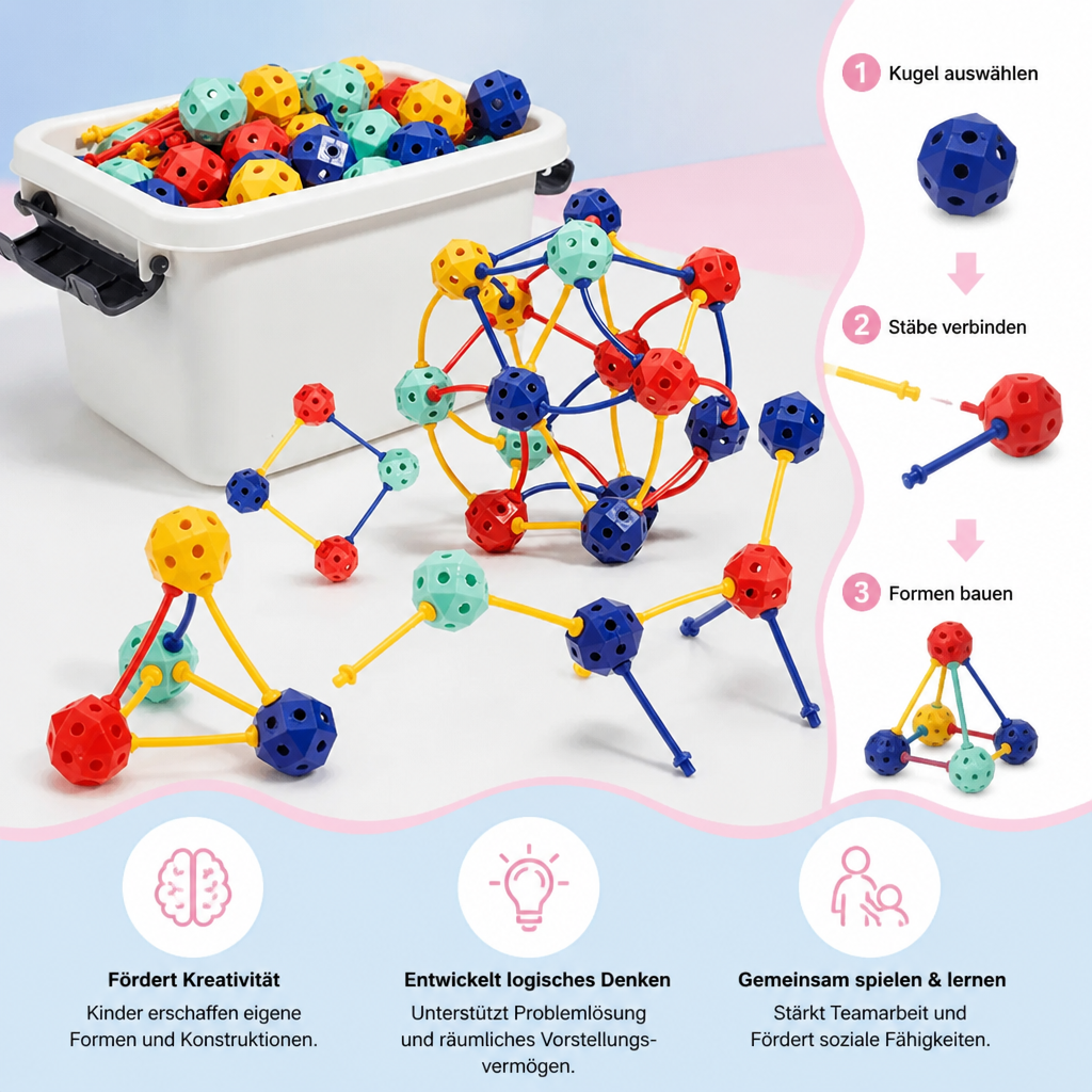 3D-STEM-Bausatz – Kreatives Lernspielzeug