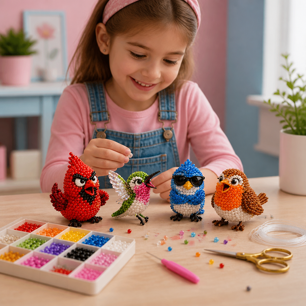 3D-Perlentier-Bastelset – DIY-Set für Mini-Perlenkunst für Anfänger