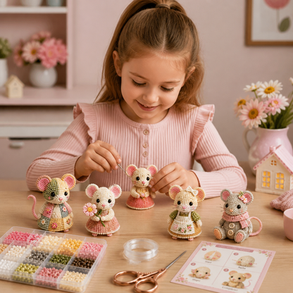 3D-Perlentier-Bastelset – DIY-Set für Mini-Perlenkunst für Anfänger
