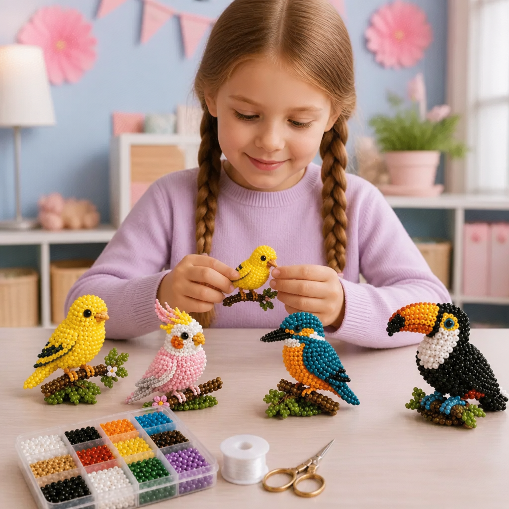 3D-Perlentier-Bastelset – DIY-Set für Mini-Perlenkunst für Anfänger