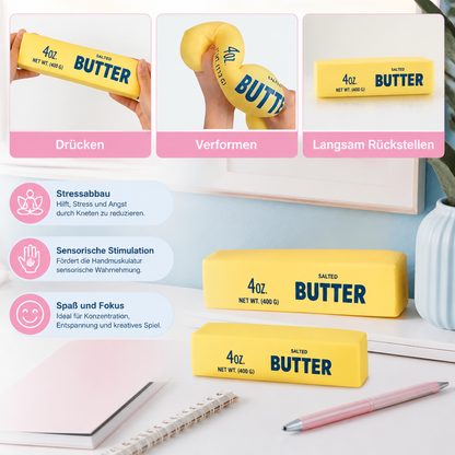 Jumbo-Squishy-Butter-Stick – Langsam aufquellender Stressball und sensorisches Fidget-Spielzeug