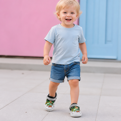LED-Dinosaurier-Clogs für Kinder – Leuchtende, rutschfeste Sommer- und Strandschuhe für Garten und Strand
