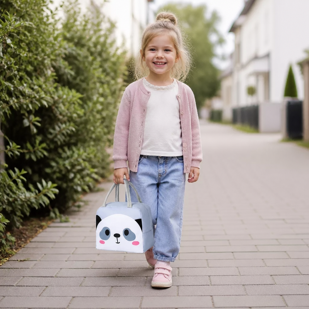 Isolierte Brotdose-Tasche mit Cartoon-Tiermotiv für Kinder
