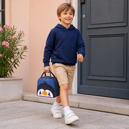 Isolierte Brotdose-Tasche mit Cartoon-Tiermotiv für Kinder