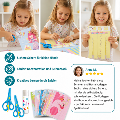Scherenübungsbuch für Kinder – Sicheres Schneidetraining mit Kinderschere