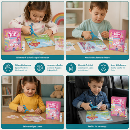 Scherenübungsbuch für Kinder – Sicheres Schneidetraining mit Kinderschere