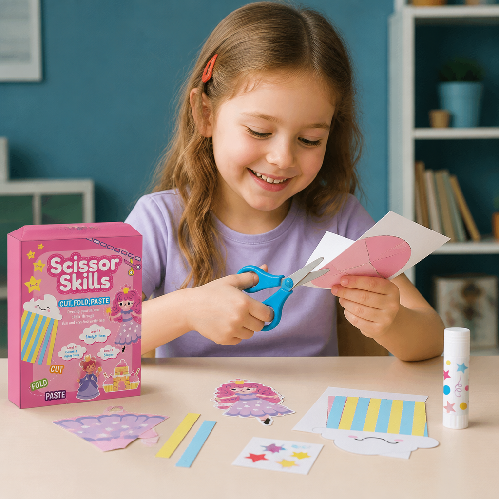 Scherenübungsbuch für Kinder – Sicheres Schneidetraining mit Kinderschere