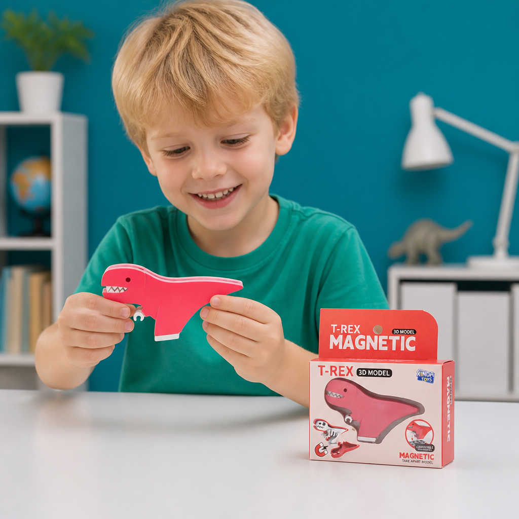 Magnetisches Tier-Skelett-Bauset – Zerlegbares STEM-Lernspielzeug