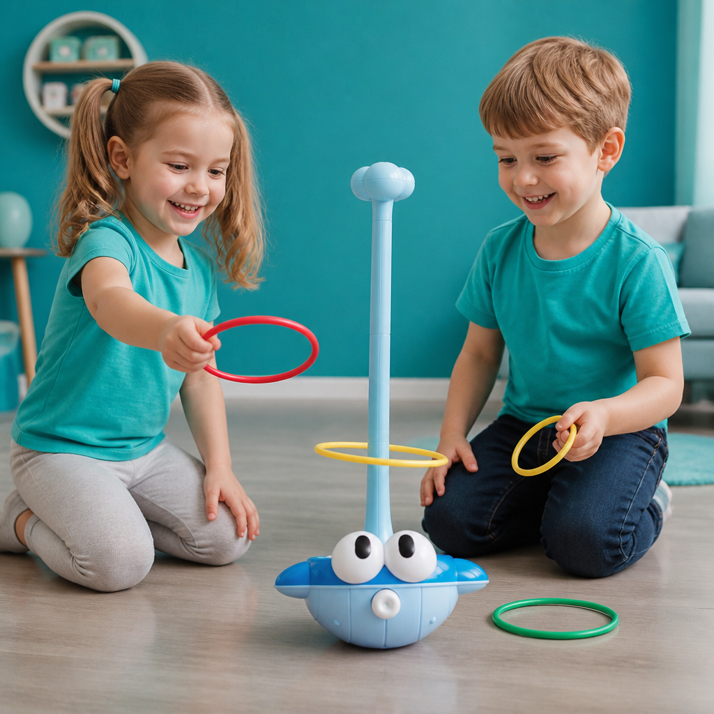 3-in-1-Lern- & Aktivitätsspiel – Ringwurf, Basketball & Klettball