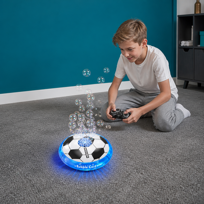 Ferngesteuerter Fußball-Seifenblasenball mit Licht & Musik