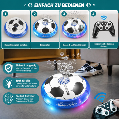 Ferngesteuerter Fußball-Seifenblasenball mit Licht & Musik