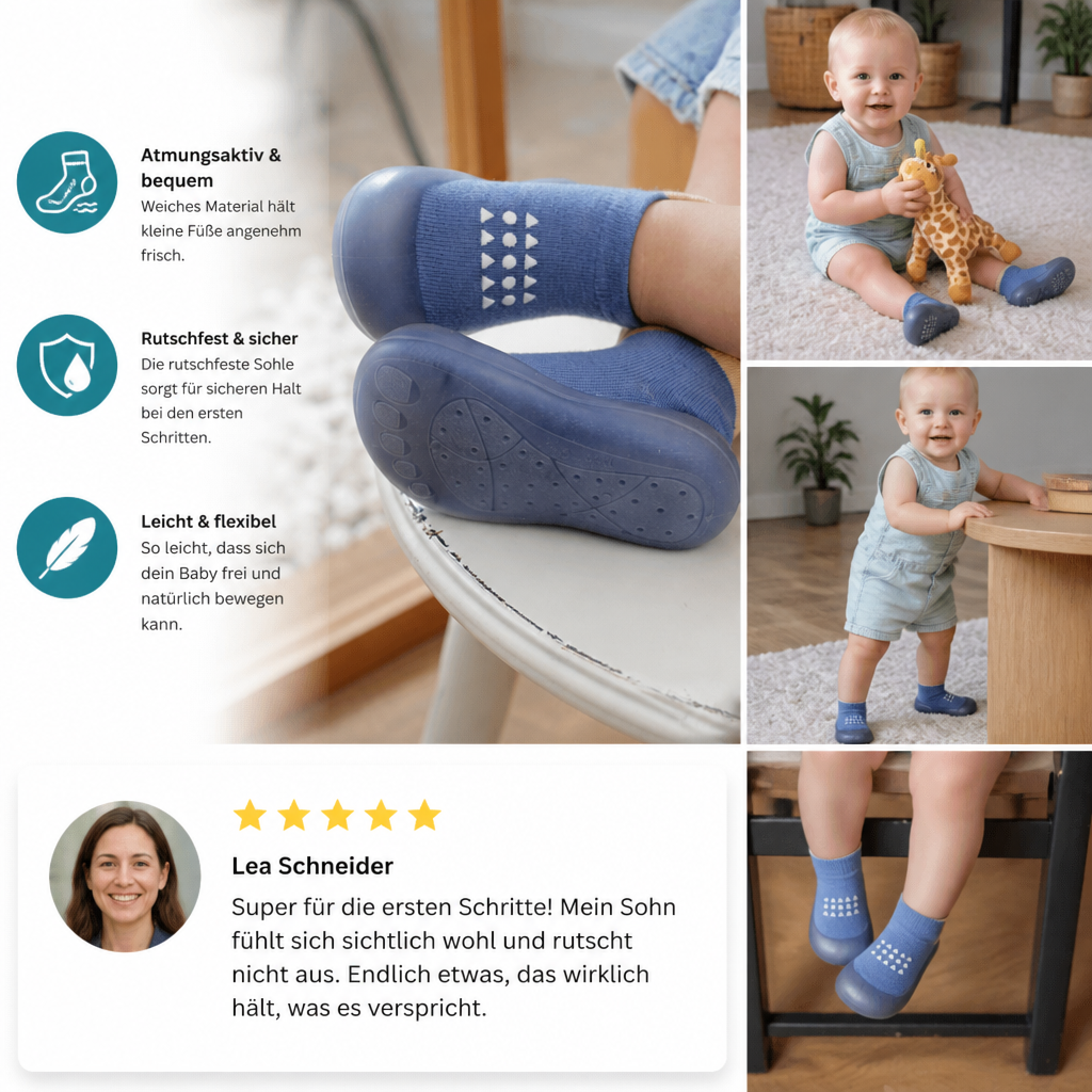Baby-Sockenschuhe – Leichte & atmungsaktive Lauflernschuhe