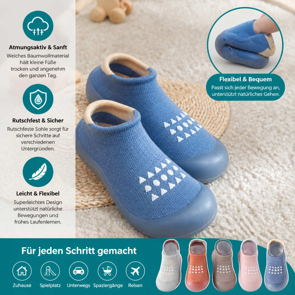 Baby-Sockenschuhe – Leichte & atmungsaktive Lauflernschuhe